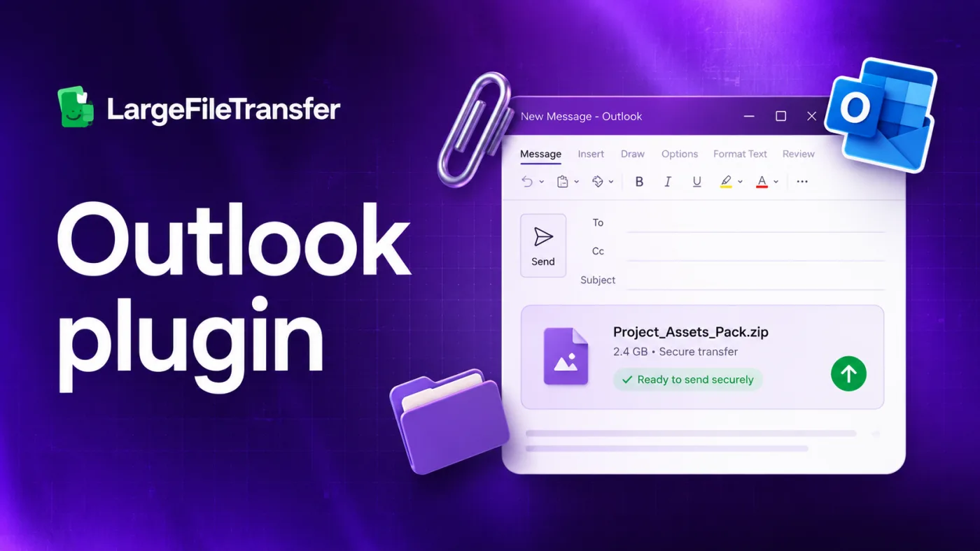 Dodatek Outlook LargeFileTransfer – wysyłaj duże pliki z Outlooka