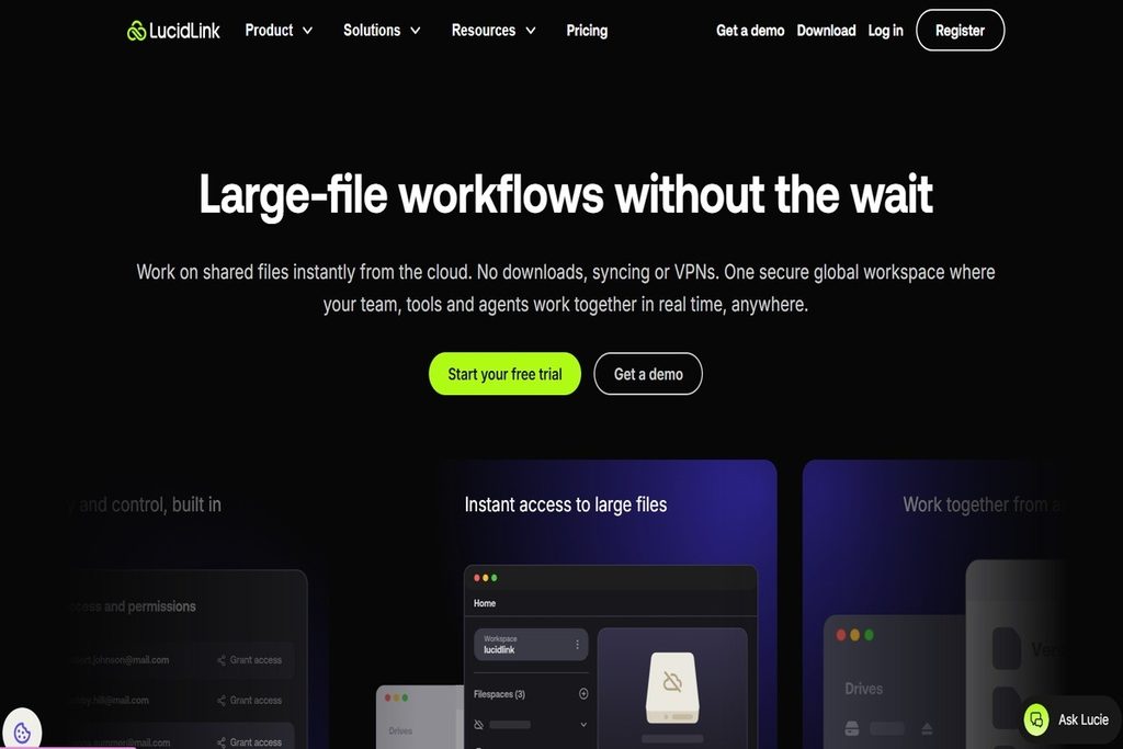 LucidLink shared cloud storage for remote creative teams