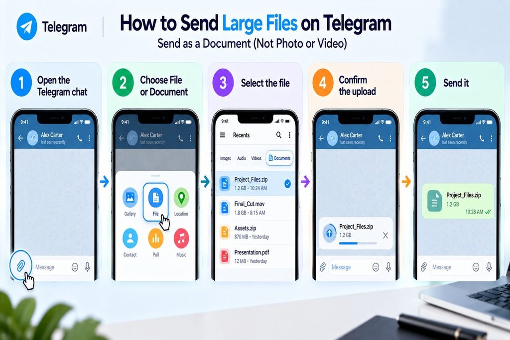 How to Send Large Files on Telegram, Step by Step?