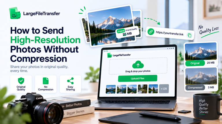 send high resolution photos without compression