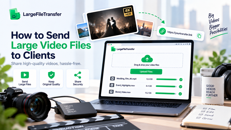 send large video files to clients
