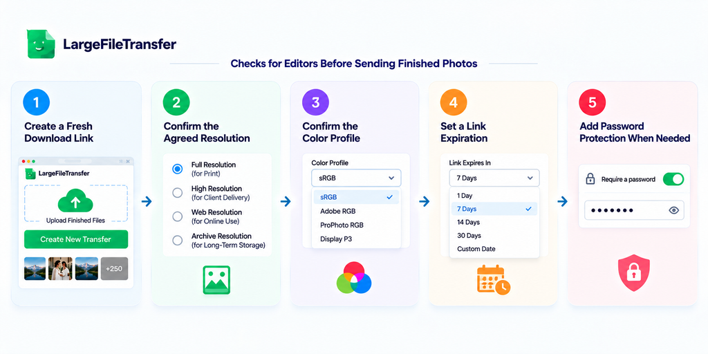 How Editors Should Send Finished Photos Back?