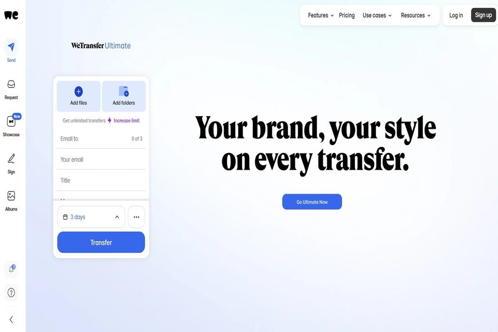WeTransfer for sending large files to clients