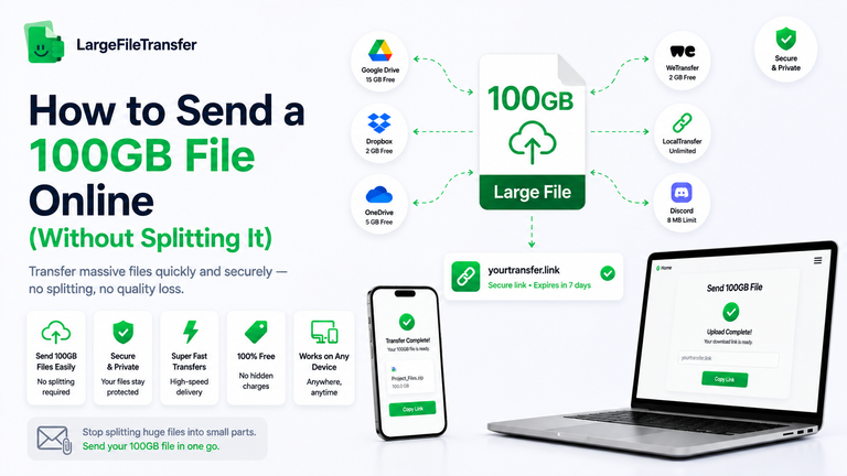send 100GB file online
