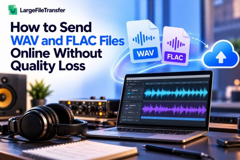 Send WAV and FLAC files online without quality loss using a lossless file transfer