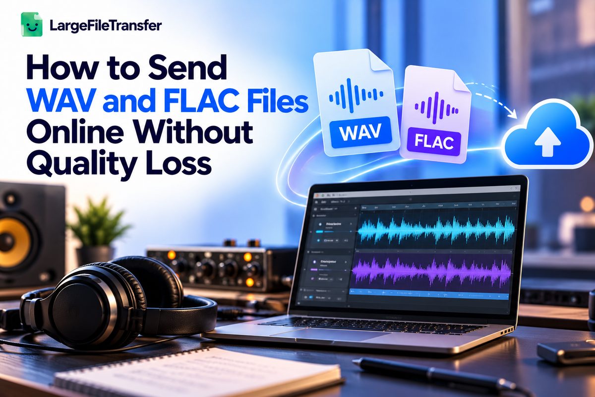 Send WAV and FLAC files online without quality loss using a lossless file transfer